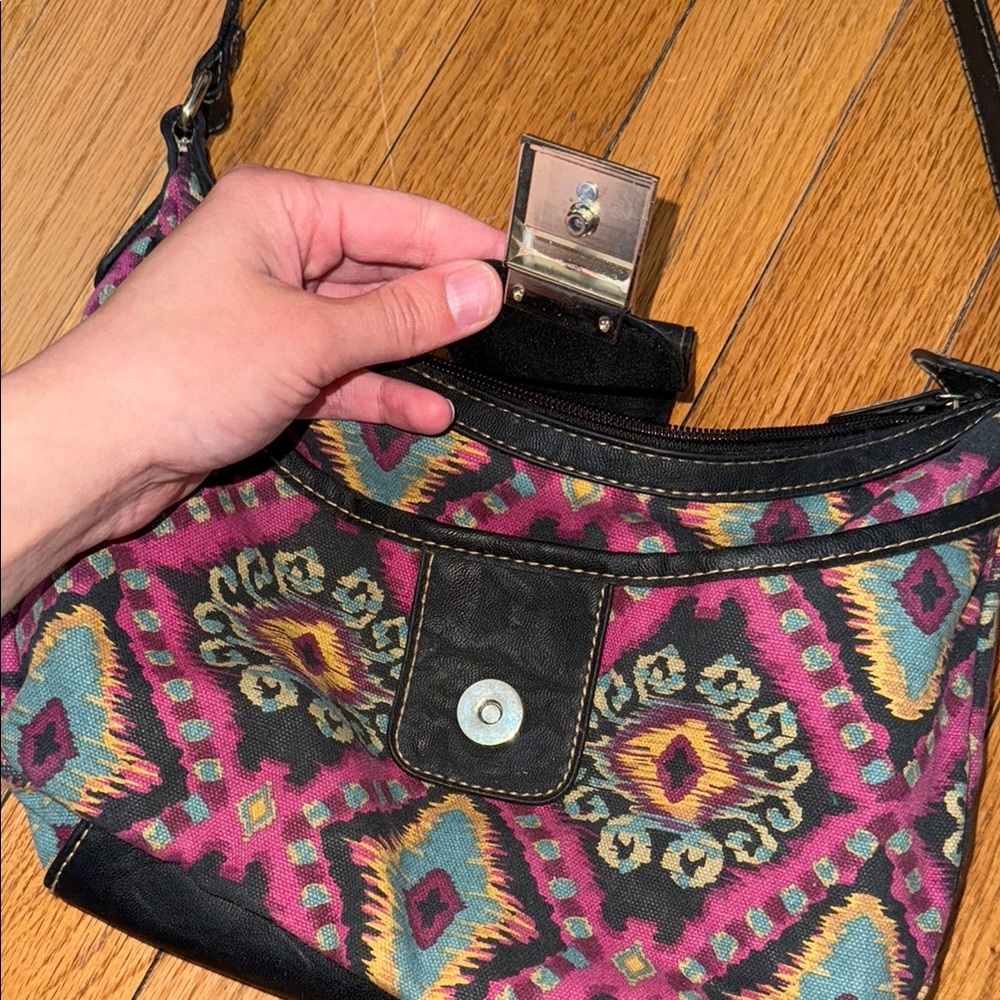 Y2K Multicolor Patterned Women's Bag